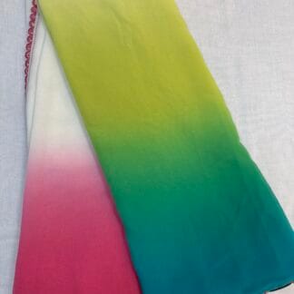 Multicolour georgette saree with lace